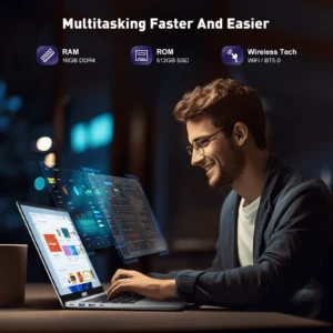Laptop 15.6" FHD 16GB 512GB Intel Celeron Alder Lake N95 with Windows 11 Pro